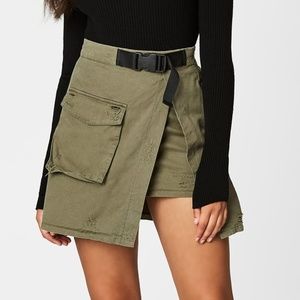 Carmar Denim Asymmetrical Buckle Skirt